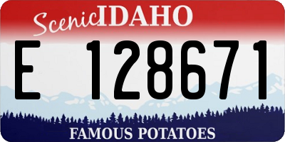 ID license plate E128671