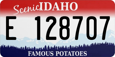 ID license plate E128707