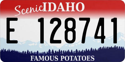 ID license plate E128741