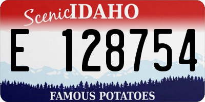 ID license plate E128754