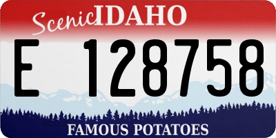 ID license plate E128758