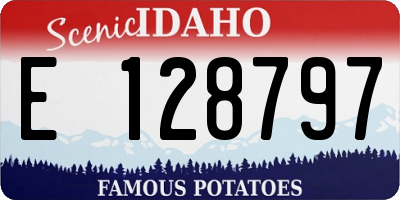 ID license plate E128797