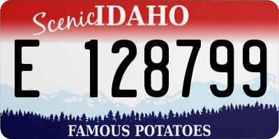 ID license plate E128799