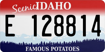 ID license plate E128814