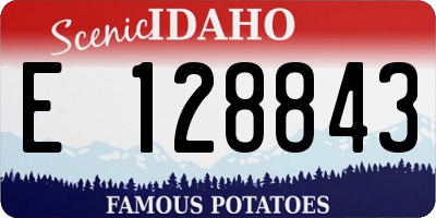ID license plate E128843