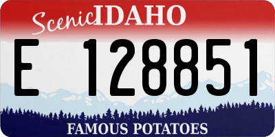 ID license plate E128851