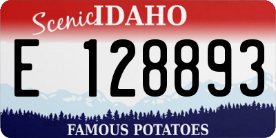 ID license plate E128893