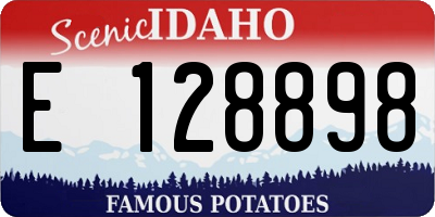 ID license plate E128898