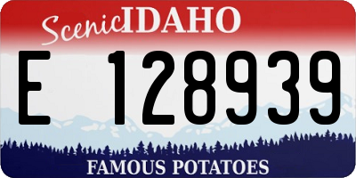 ID license plate E128939