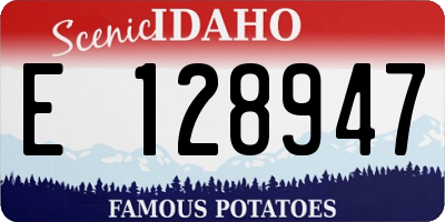 ID license plate E128947