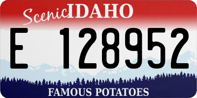 ID license plate E128952