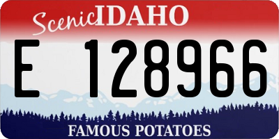 ID license plate E128966