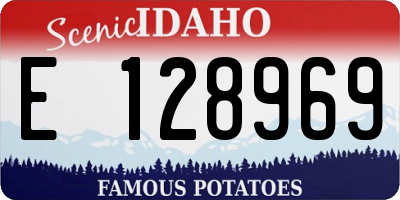 ID license plate E128969
