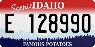 ID license plate E128990