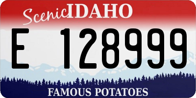 ID license plate E128999