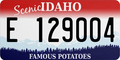 ID license plate E129004