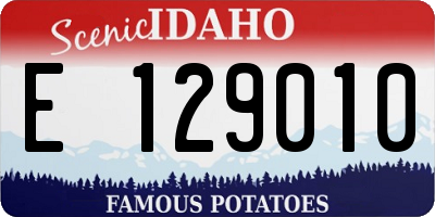 ID license plate E129010