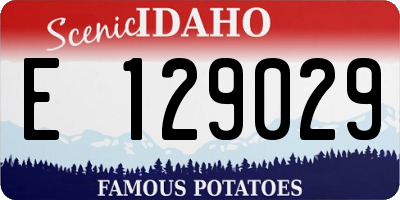ID license plate E129029