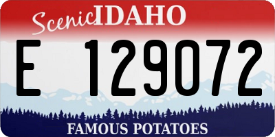 ID license plate E129072