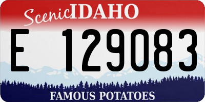 ID license plate E129083