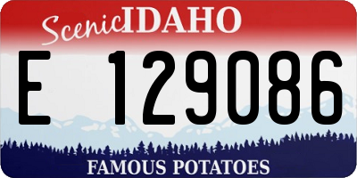 ID license plate E129086