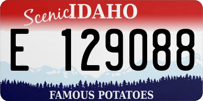 ID license plate E129088
