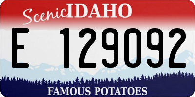 ID license plate E129092
