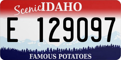 ID license plate E129097