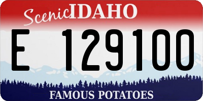 ID license plate E129100
