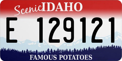 ID license plate E129121