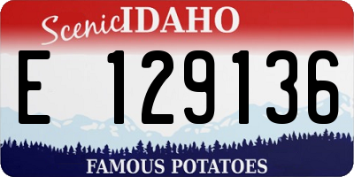 ID license plate E129136