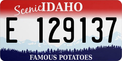 ID license plate E129137