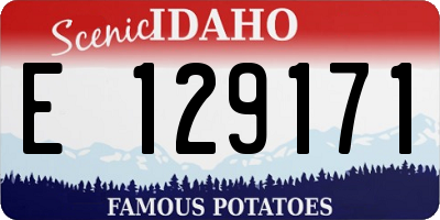 ID license plate E129171
