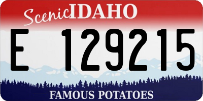ID license plate E129215