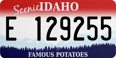 ID license plate E129255