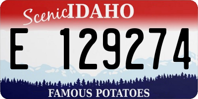 ID license plate E129274