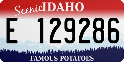 ID license plate E129286
