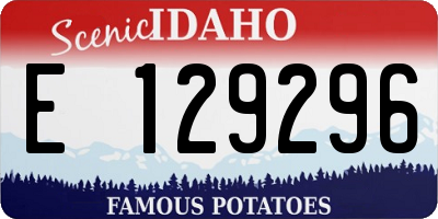 ID license plate E129296