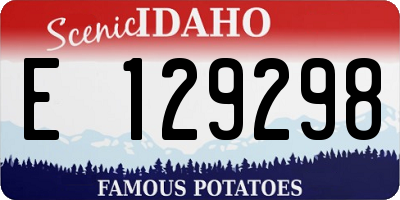 ID license plate E129298