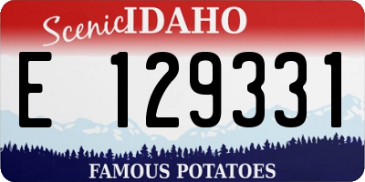 ID license plate E129331