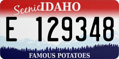 ID license plate E129348