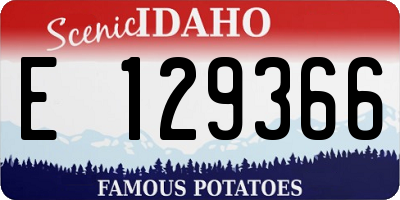 ID license plate E129366