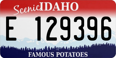 ID license plate E129396