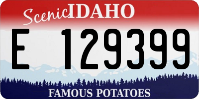 ID license plate E129399