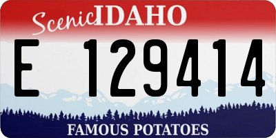 ID license plate E129414