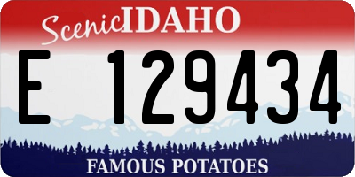 ID license plate E129434