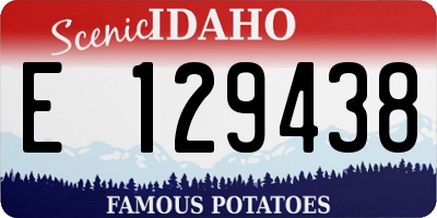 ID license plate E129438