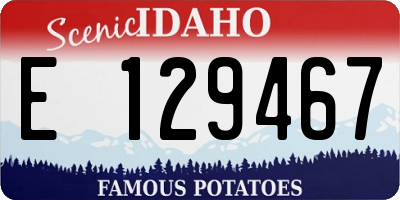 ID license plate E129467
