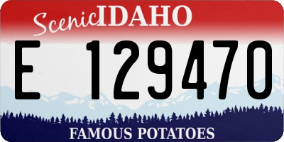 ID license plate E129470