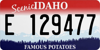ID license plate E129477